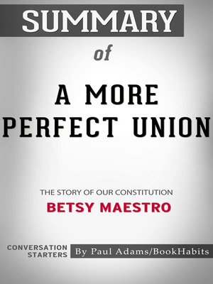 cover image of Summary of a More Perfect Union